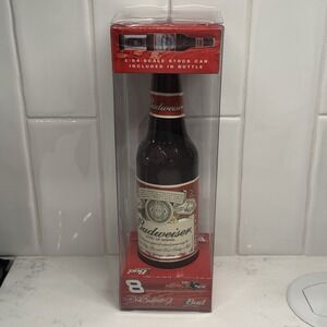 DALE EARNHARDT JR 2002 ACTION #8  CAR IN BUDWEISER BEER BOTTLE NASCAR  NIB